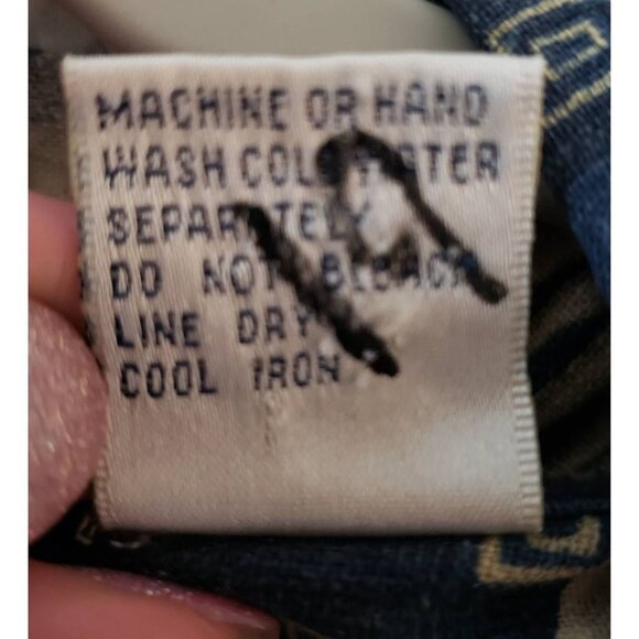 Summa Men Size XL 100% Silk Hawaiian Aloha Shirt Blue with Tan Leaf & Fern Print - Picture 5 of 5